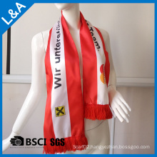 Polyester Color Blue Football Fans Scarf Red